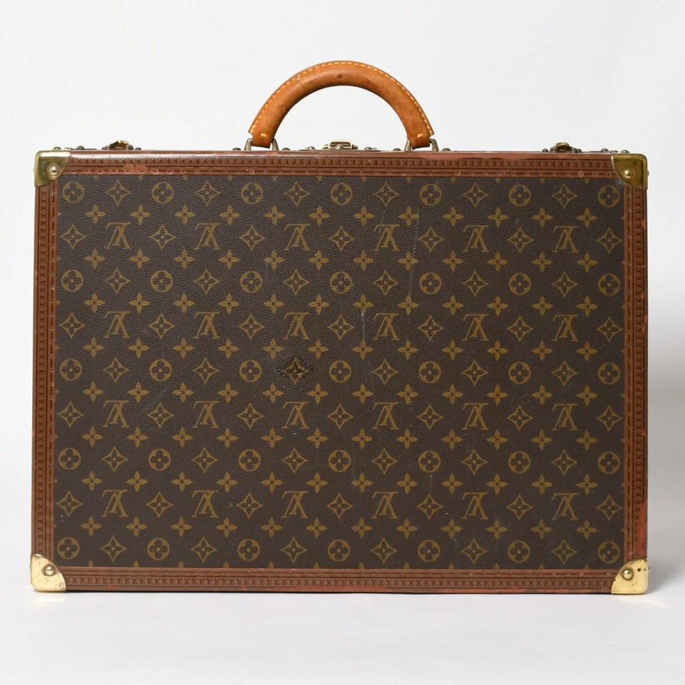 LOUIS VUITTON Alzer Trunk Case Hard Monogram Leather